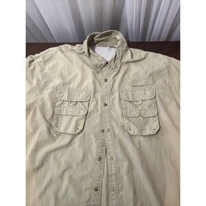 RUGGED EARTH Outfitters - Men’s Fishing / Outdoor Shirt - Size XL - Khaki - Mesh